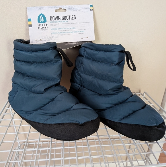 Sierra Designs Fleece Lined Down Booties - Adult Medium - Picture 1 of 9